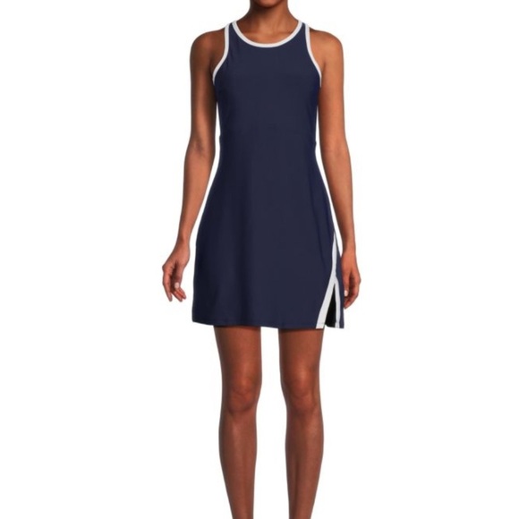 Sage Collective Contrast Trim Mini Tank Dress XS tennis pickleball golf athletic - Picture 1 of 9